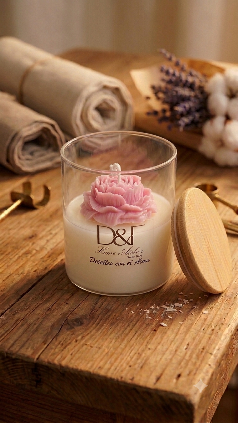 Velas Aromáticas envase de Vidrio con tapa 