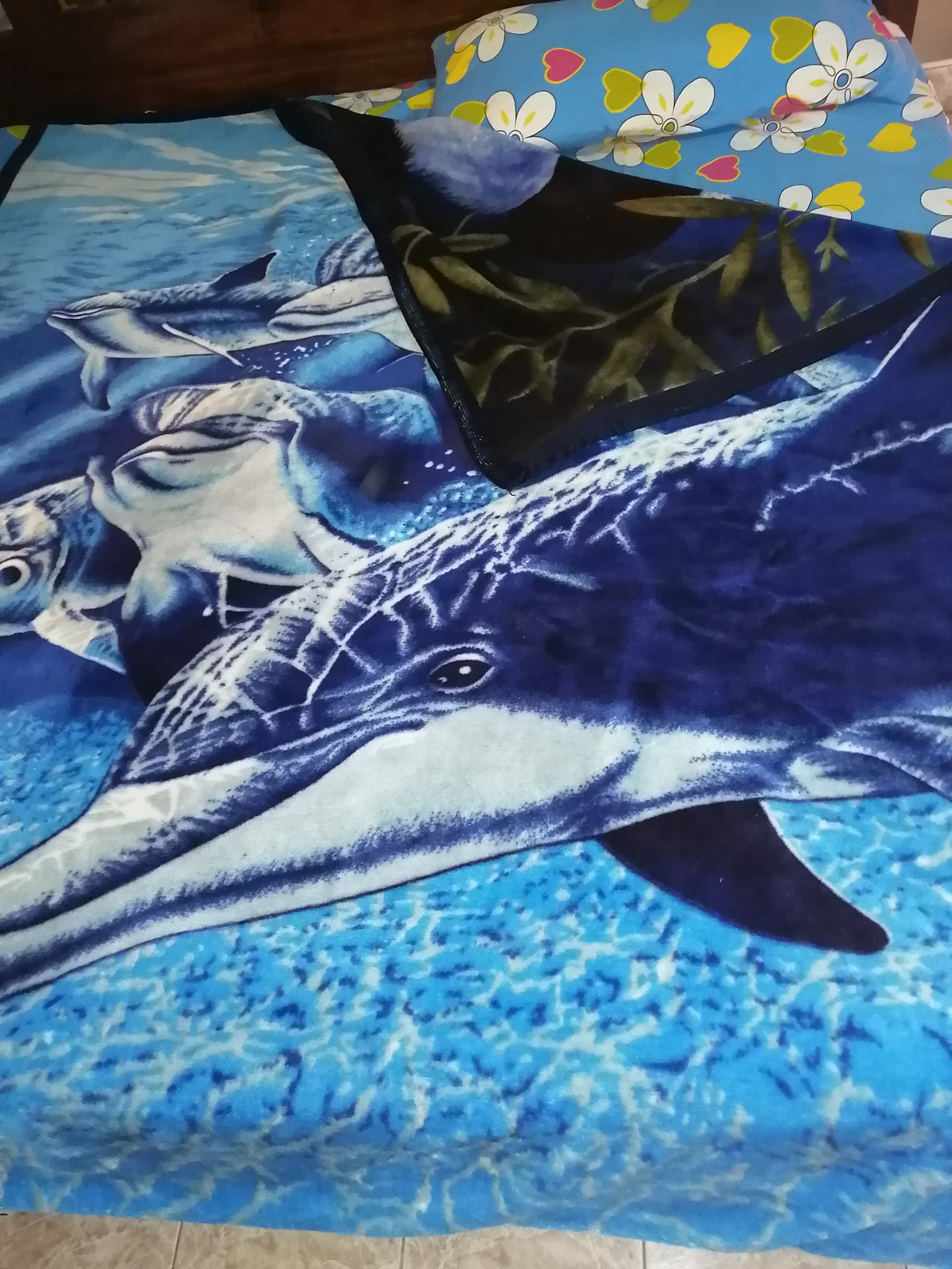 Cobija Reversible tipo ovejera con estampado 